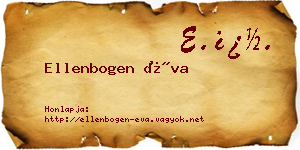 Ellenbogen Éva névjegykártya