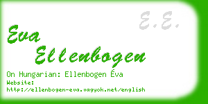 eva ellenbogen business card